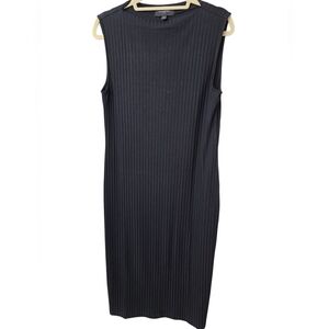 Banana Republic Black Ribbed Sheath Midi Dress